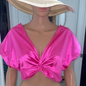 Pink Satin Women's Top
